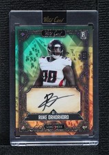 2024 5 Card Draw Teal/Orange Sparkles Foil 4/4 Ruke Orhorhoro Rookie Auto RC 7m3. rookie card picture
