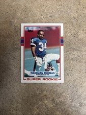 Topps Thurman Thomas Super Rookie Buffalo Bills Football 1989 #45 Card. rookie card picture