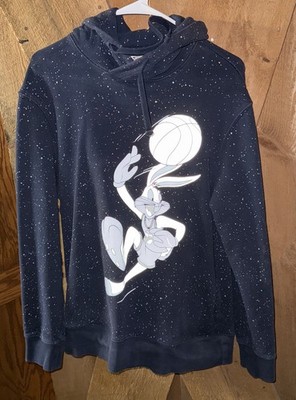 Bugs Bunny Space Jam Reflective Decal Hoodie Sz. Adult M