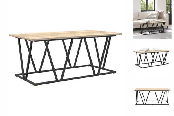 Couchtisch Sonoma Eiche 100X50X40 Cm Aus Spanplatte Und Metall-image