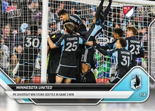 Minnesota United Shootout Win Playoffs - 2025 MLS Topps NOW - Card 130