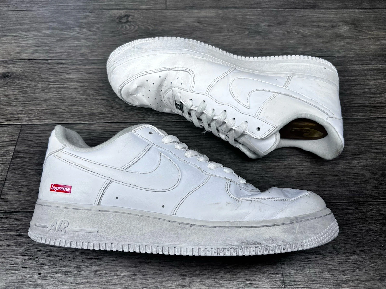 Nike Air Force 1 x Logo Supreme Low Box   Blanc Taille 13 CU9225 100