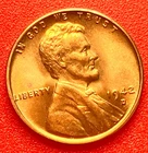 1942-D Lincoln Wheat Cent Penny GEM RED BU From an Original Bank Roll