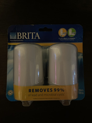 Brita Faucet Replacement Filters 2-Pack White NEW Water Filters