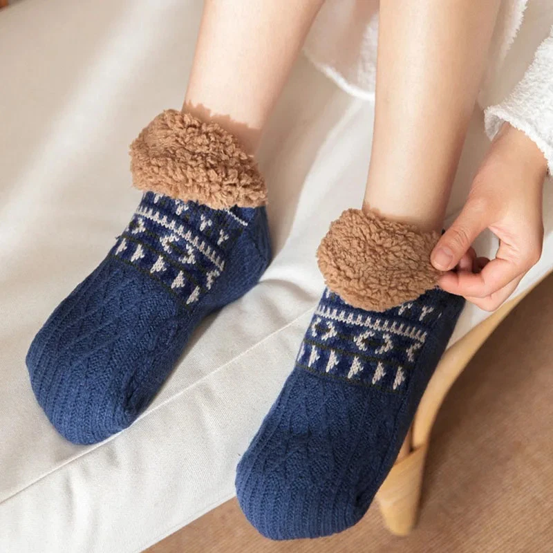 5 Pairs Floor Socks Warm Cotton Non Slip Yoga Sleep Carpet Winter Home Socks - Изображение 2 из 4
