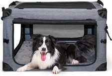 Collapsible Dog Crates for Large Dogs Portable Soft Sided Travel Dog Carrier ...