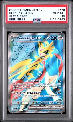 2025 POKEMON JTG EN-JOURNEY TOGETHER ULTRA RARE #176 HOP'S ZACIAN EX PSA 10