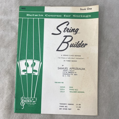 Bass - Belwin Course for Strings Builder String Class Method Book ONE Applebaum