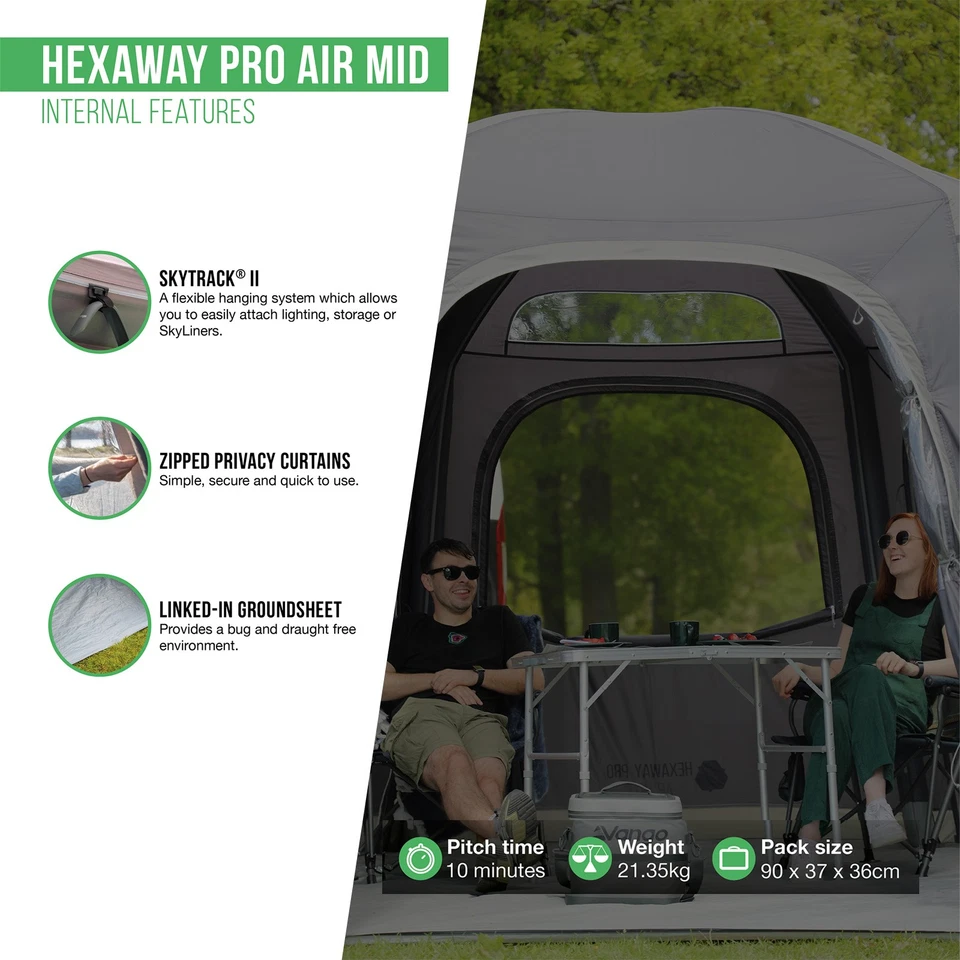 VANGO Bus Vorzelt Busvorzelt HexAway Pro Air Mid Airbeam Luftzelt Van Aufblasbar - Bild 4 von 4