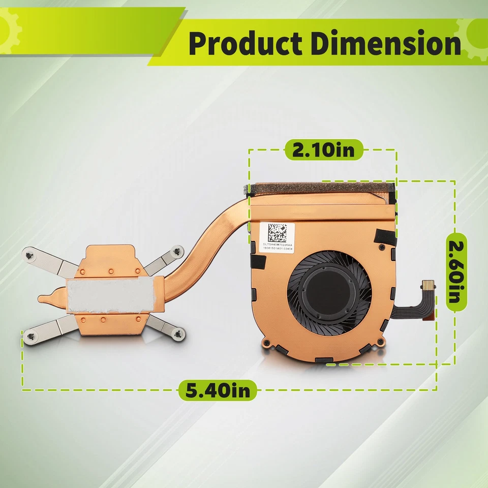 for Lenovo Thinkpad X1 Carbon 4th Gen X1 yoga 1st Ge CPU Cooling Fan W/ Heatsink - Image 2 of 4