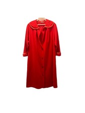 Red Vintage Penney  s Gaymode House Coat with Orange Trim Size Small
