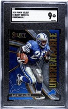 2020 Panini Select U4 Barry Sanders Unbreakable SGC 9 HOF DEtroit Lions