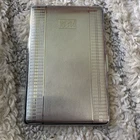 Har Bro silver tone art deco 10cm Vintage Cigarette Case