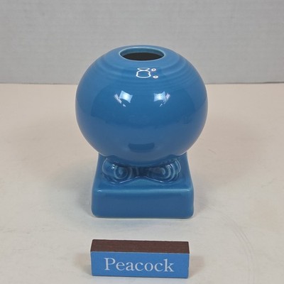FiestaWare Ball Bulb Candle Holder RARE Color PEACOCK Blue Single Fiesta