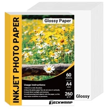 Glossy Photo Paper 8.5" x 11", Glossy Photo Paper for Inkjet Printer, Works w...