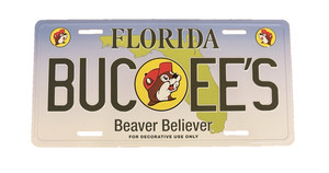 Buc-ees Florida Collectible Booster License Plate