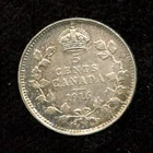 1916 Canada Five Cents Silver Coin