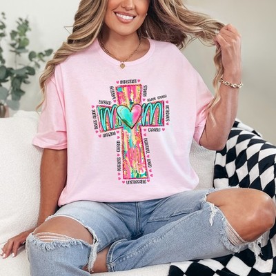 Mom Worthy Blessed Never Alone Damen ringgesponnenes T-Shirt Glaube Mama Geschenk für Sie