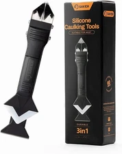 Saker Silicone Caulking Tools-3 in 1 Sealant Finishing Tool Grout Remove Scraper