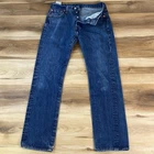 Levi's 501 Jeans Men 30x32 Heritage 100% Cotton Straight Leg Blue Denim