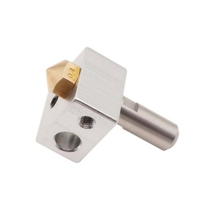 Hot End Hotend Extruder mit M7 -Düsenheizungsblock und Rohr (Silber)