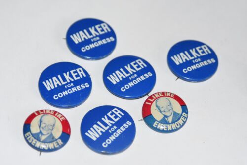 Vintage politisches republikanisches Lot Nixon Kampagne Pinback Pin Button Ike Nixon Hoover - Bild 13 von 15
