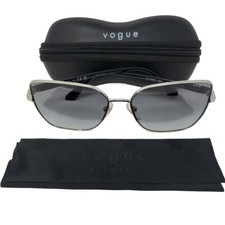 NWOT SUNGLASSES VOGUE VO 4199-S Silver Black GREY GRADIENT Zip Case