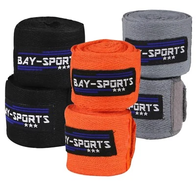 BAY® 100 % Baumwolle Boxbandagen nicht dehnbar Bandagen 300 cm 3 m zum Wickeln - Bild 1 von 4