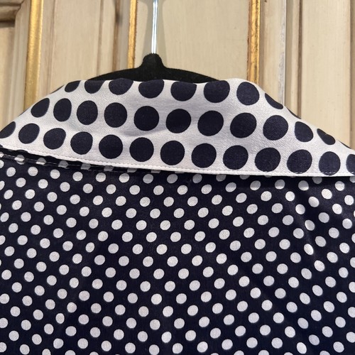 Paul And Shark Black White Silk Blouse 46 - Picture 7 of 7