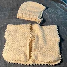 VTG Baby Bonnet and Sweater