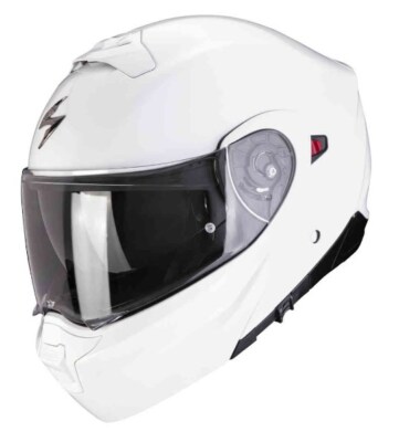 Motorrad Scorpion EXO-930 EVO Solid Klapphelm (Weiß) Gr: L (59)