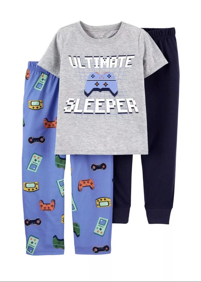Pijama para dormir Carter’s Kid Boys de 3 piezas holgado para juegos talla 4/4A Foto 2 de 3