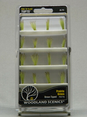 WOODLAND SCENICS BRN TIPPED PRAIRIE GRASS 20 PIECES scenery landscape WDS779 NEW