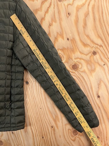 The North Face Mens S Thermoball Eco Hoodie Jacket Army Olive Green Puffer Coat - Picture 14 of 14