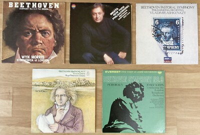 5 vinyl records BEETHOVEN Eroica No. 3 5 6 7 8 9 Fifth Eighth Sixth Pastoral