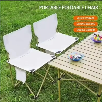 Outdoor Foldable Chair Camping Fishing Chair with Side Pocket