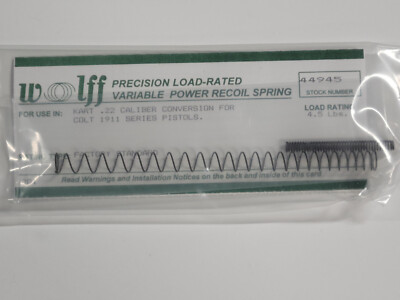 44945 WOLFF FITS COLT 1911 KART .22 CONVERSION 4.5 LB RECOIL SPRING - NEW