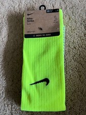 Nike Strike Knee High Socks Soccer Color Volt Black Size Medium 1 Pair