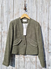 Sandro Julia Tweed Jacket - Size: 36 Uk: 10 / Was Selling At Yoox & Farfetch