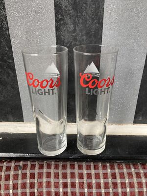 Coors Light Pint Gläser x2 CE-Kennzeichnung