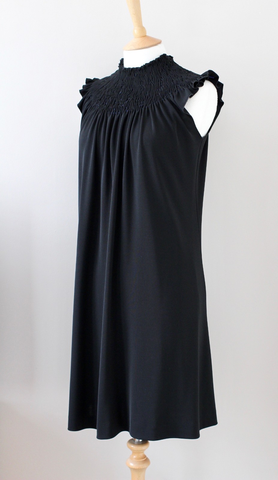 Abito midi nero YVES SAINT LAURENT YSL autunno inverno 2010 IT38 UK6 US0