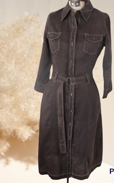 ZARA Linen Belted Shirt Dress M | eBay ZARA Linen Belted Shirt Dress M | eBay