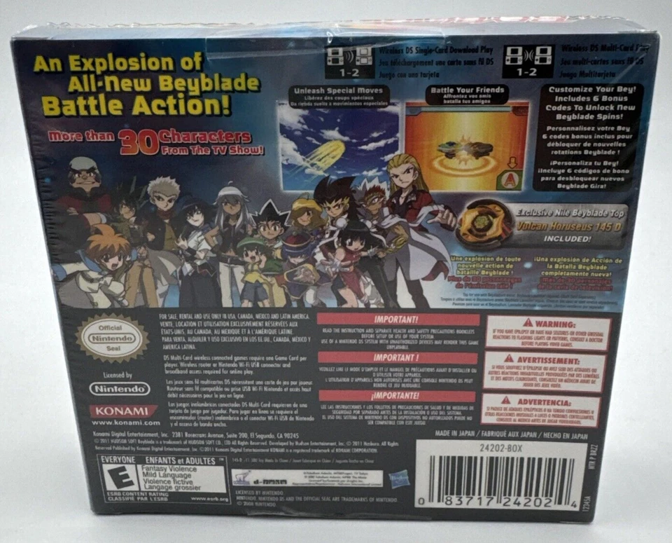 Metal Masters Nintendo DS game + Beyblade Vulcan Horuseus Sealed Toys R Us - Image 3 of 4