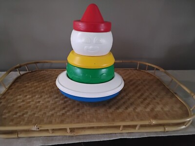 Vintage 1991 Tupperware TupperToys Roly Poly Shapes Stacking Clown Child's Toy