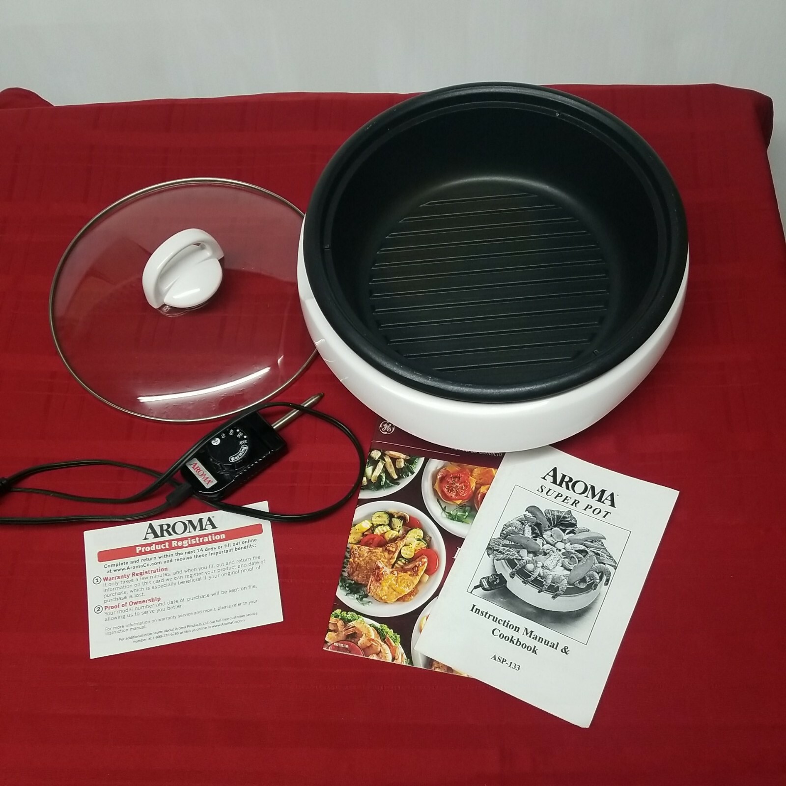Aroma Super Pot w/ Grill Plate ASP-133 Housewares 3 Quart 10
