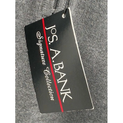 Jos A. Bank Sweater 1/4 Zip Pima Cotton Men Medium Gray Pullover Long Sleeve New - Image 4 of 4