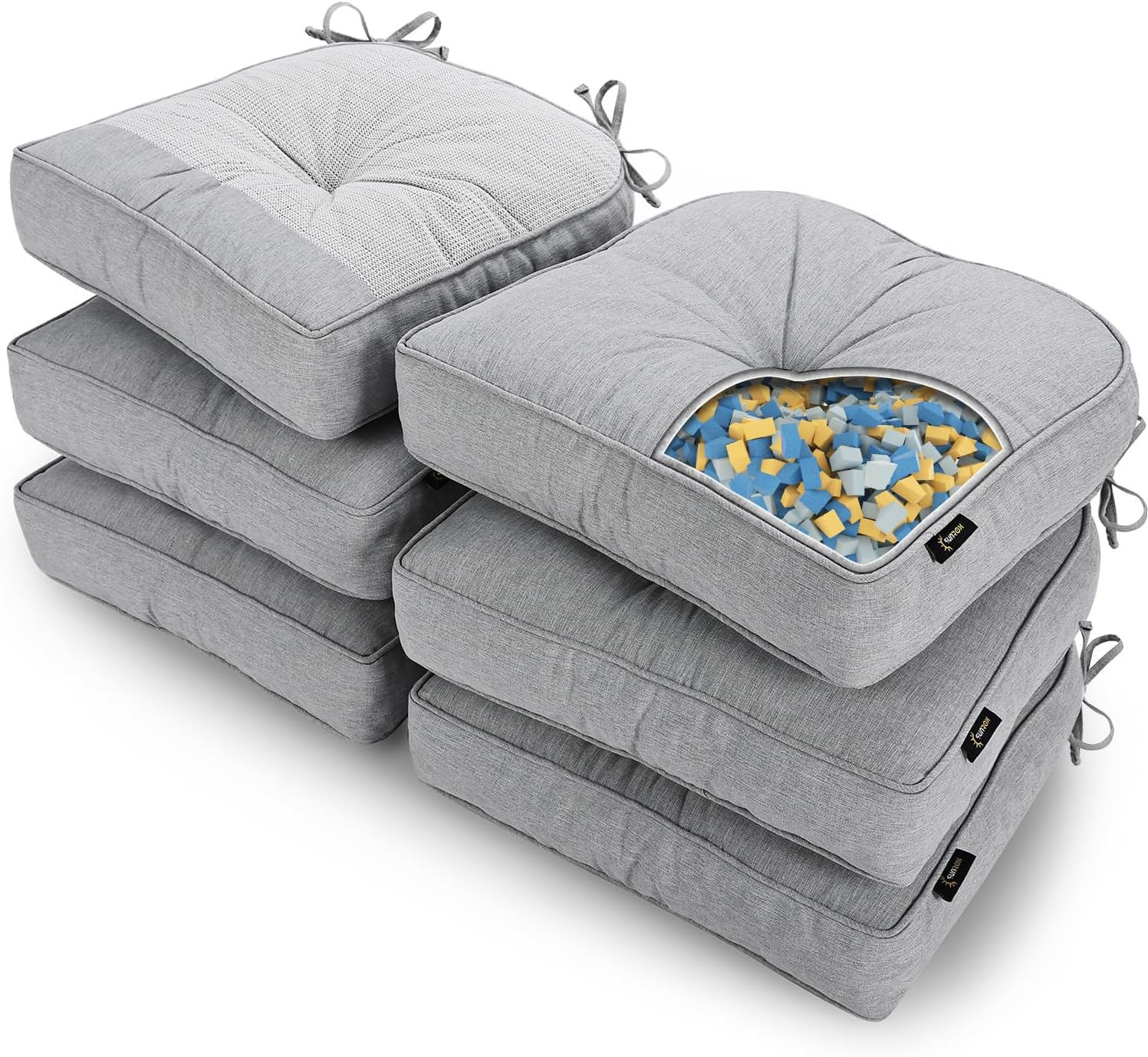 Lokgrip Non Slip Gel Memory Foam Chair Cushions for Dining Chairs Tailbone Pain