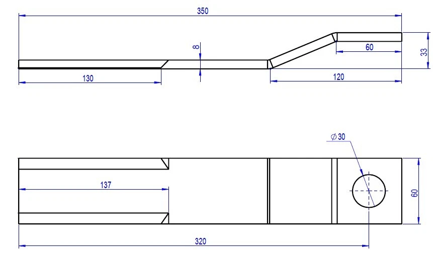 2шт Agrotk вилочный погрузчик щетка триммер режущее лезвие высокого качества стали 60Si2Mn - Изображение 3 из 4