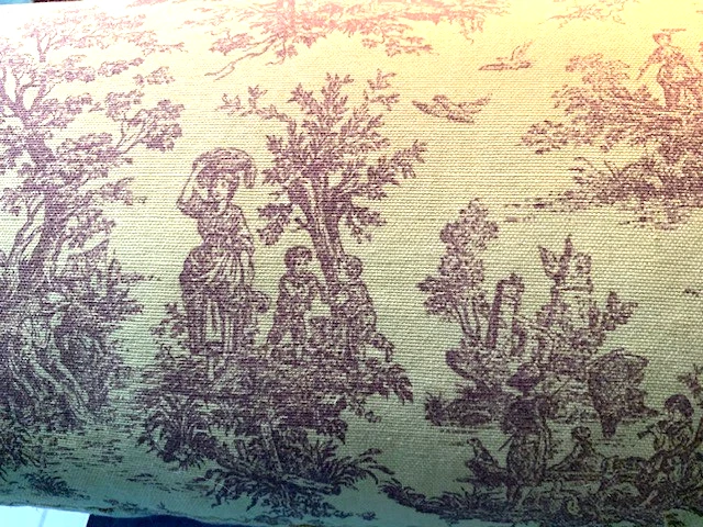 Сделанный на заказ туалет French Country Life золотисто-коричневый с красной/золотой бахромой - Изображение 3 из 3