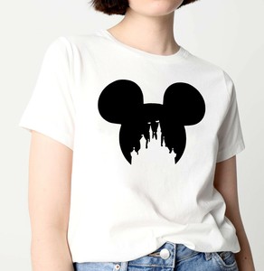 T Shirt Walt Disney Pour Femme Oreille Mickey Mouse 100 Coton Hq Taille Ajustee Ebay